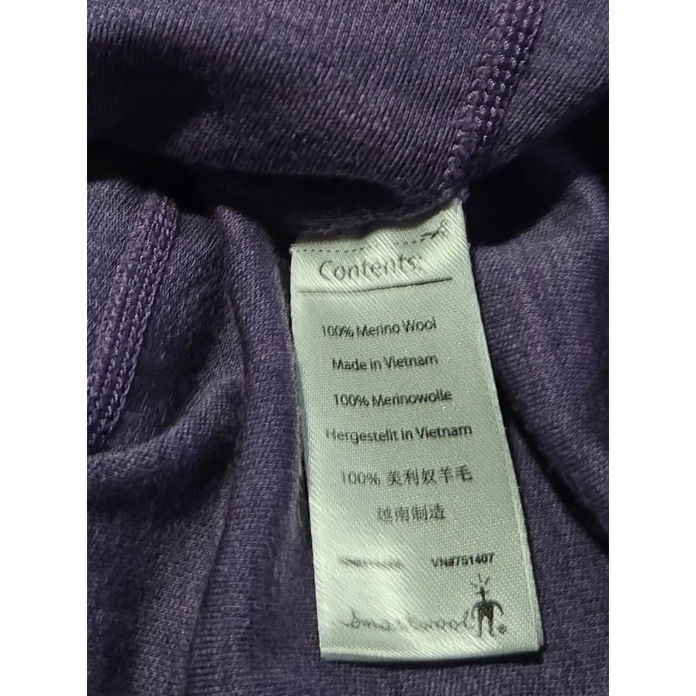 Smartwool Purple 100% Merino Wool Quarter Zip Pullover Sweater M - Picture 7 of 13